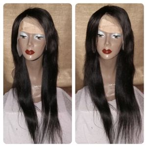 24" Brazilian straight unprocessed 13x4 Lacefront human hair wig